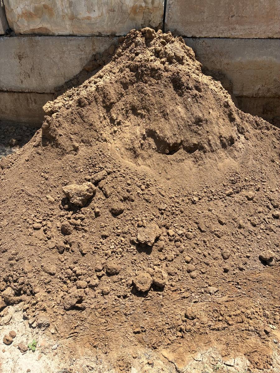 Bulk soil pile in the store yard